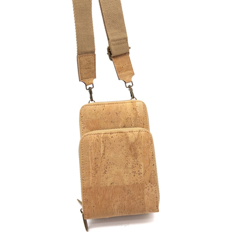 Listonoszka crossbody z paskiem CLASSIC korkowa 7p