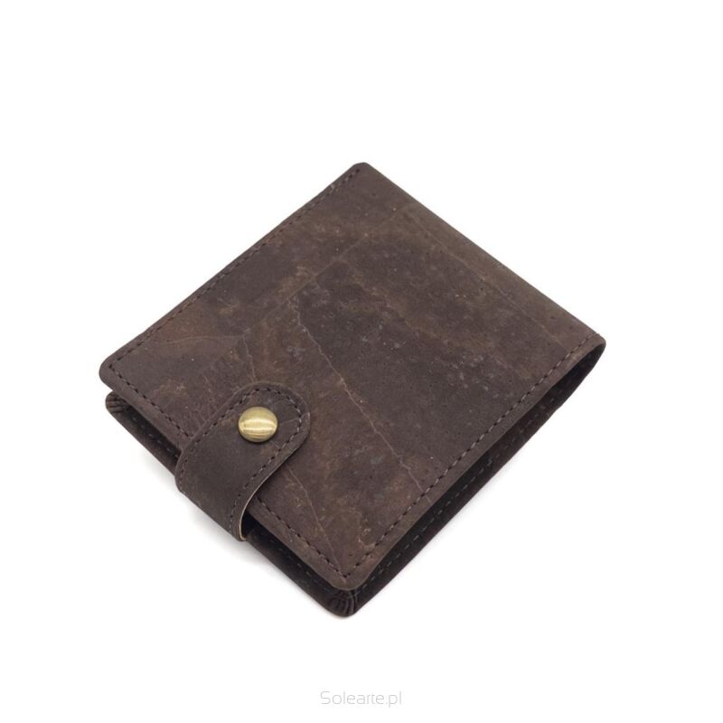 Portfel CLASSIC męski korkowy BRĄZ 11p