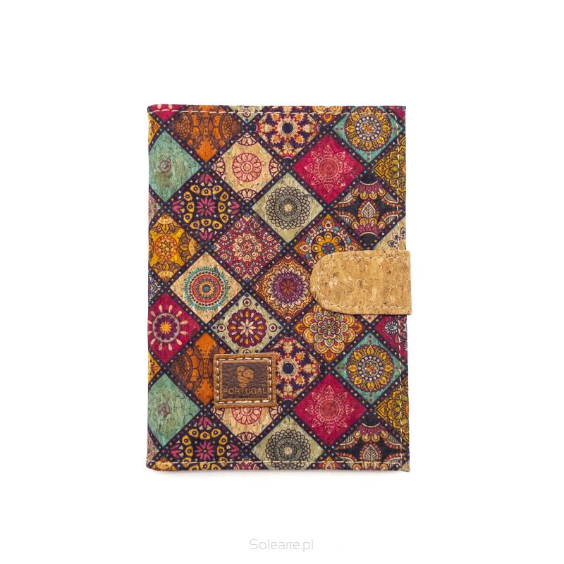 Paszportówka Portfel FOLK korkowy 6p