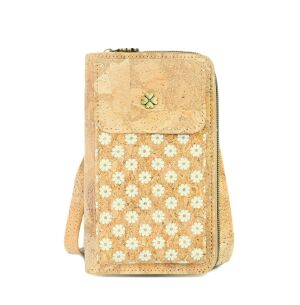 Listonoszka crossbody z paskiem MARGARIDA korkowa 8p