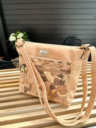 Listonoszka crossbody MARMORE korkowa 6p - 2