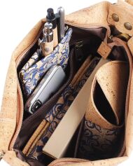 Listonoszka crossbody MARMORE korkowa 6p - 4