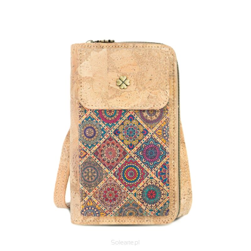 Listonoszka crossbody z paskiem FOLK korkowa 8p