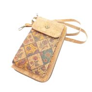 Listonoszka crossbody z paskiem FLORES korkowa 8p - 4