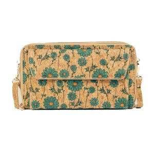 Kopertówka crossbody z paskiem FLORES korkowa 15p