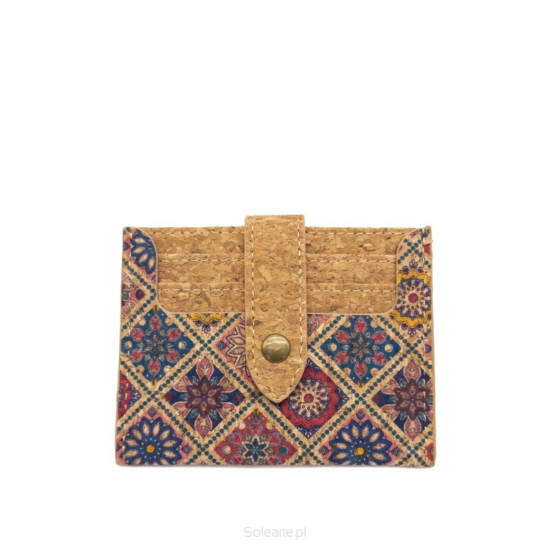 Portfel FOLK slim FIT korkowy 7p