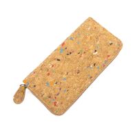Portfel z paskiem CONFETTI damski korkowy 14p - 7