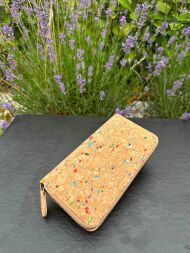 Portfel z paskiem CONFETTI damski korkowy 14p - 2