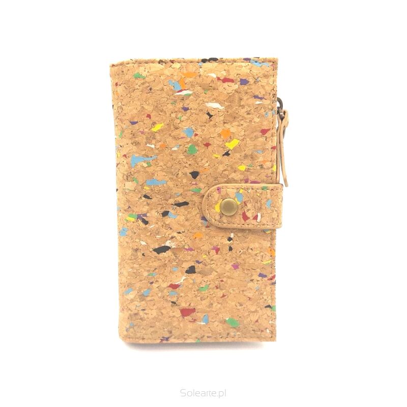 Portfel CONFETTI damski korkowy 12p
