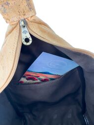 Plecak crossbody 2 w 1 MARMORE korkowy 5p - 11