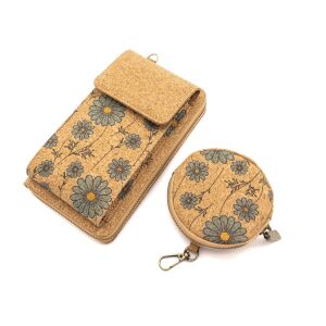 Listonoszka crossbody z paskiem FLORES korkowa 12p